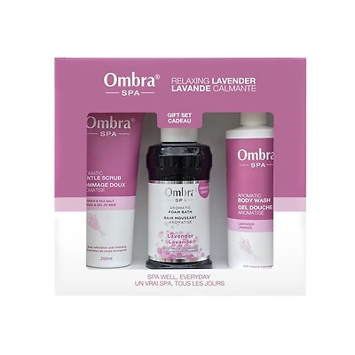 Ombra SPA Gift Set Relaxing Lavender 3-pc