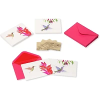 Cartes sans texte avec enveloppes Papyrus, Colibri aquarelle (20 cartes)