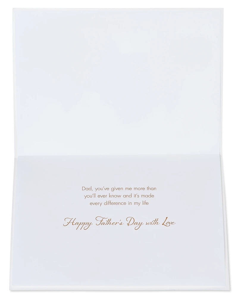 Papyrus Fathers Day Card for Dad (Made Every Difference In My Life)