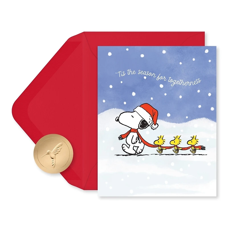 Boîte de cartes de Noël Peanuts Papyrus, Snoopy et 1 Woodstock (20 unités)