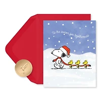 Boîte de cartes de Noël Peanuts Papyrus, Snoopy et 1 Woodstock (20 unités)