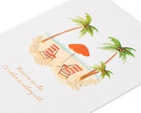 Papyrus Blank Romantic Valentines Day Card (Beach)