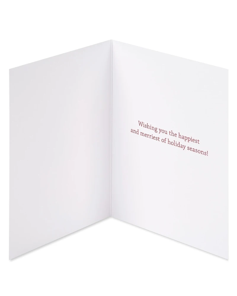 Boîte de cartes de Noël Disney Papyrus avec enveloppes, le plus joyeux et le plus heureux, ornement Mickey sans paillettes (20 unités)