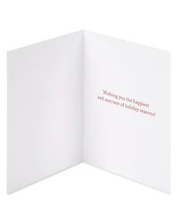 Boîte de cartes de Noël Disney Papyrus avec enveloppes, le plus joyeux et le plus heureux, ornement Mickey sans paillettes (20 unités)