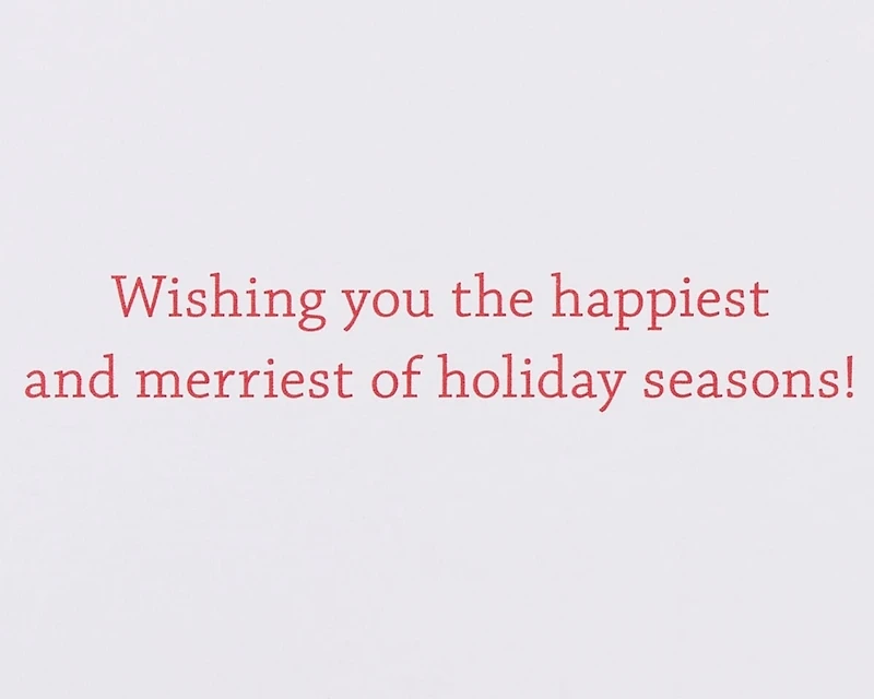 Boîte de cartes de Noël Disney Papyrus avec enveloppes, le plus joyeux et le plus heureux, ornement Mickey sans paillettes (20 unités)