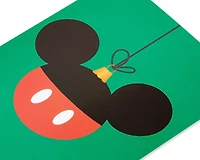 Boîte de cartes de Noël Disney Papyrus avec enveloppes, le plus joyeux et le plus heureux, ornement Mickey sans paillettes (20 unités)