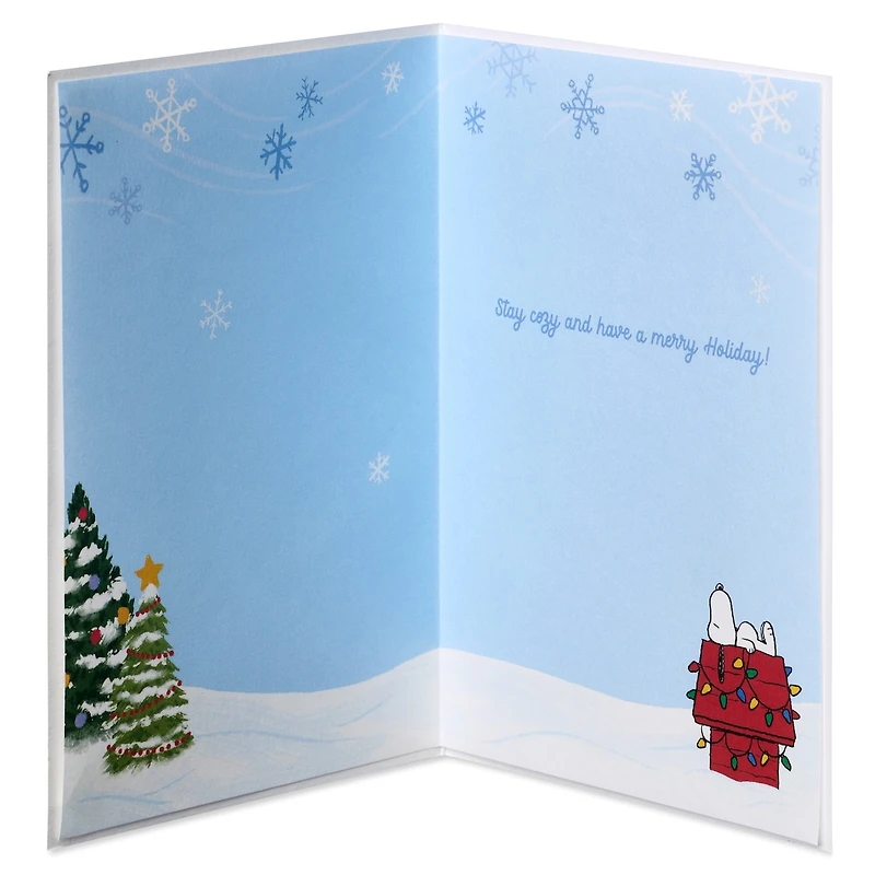 Carte de Noël Papyrus Peanuts pour tous, Snoopy et Woodstock