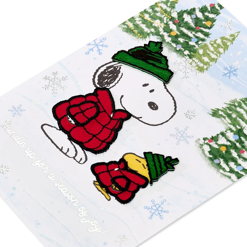 Carte de Noël Papyrus Peanuts pour tous, Snoopy et Woodstock