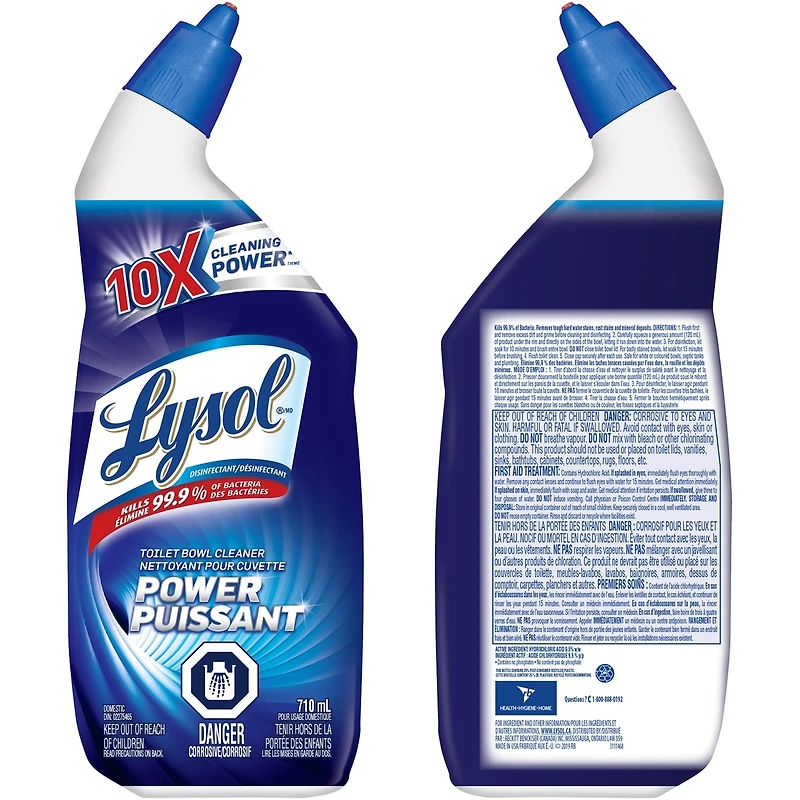 Nettoyant pour cuvette, Puissance, Pouvoir nettoyant 10x 710 ml