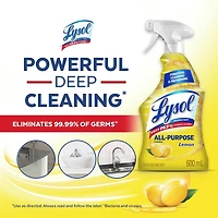 Nettoyant tout usage Lysol, Vaporisateur, citron, nettoyage et rafraîchissement puissants, 650 ml