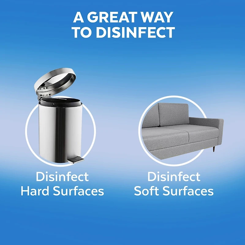 Spray désinfectant tout-en-un, linge croustillant, désinfecte et élimine les odeurs sur surfaces dures tissus, tue 99,99 % des virus bactéries, 539 g