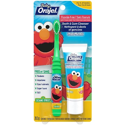 Nettoyant à dents et gencives avec brosse à dents Elmo
