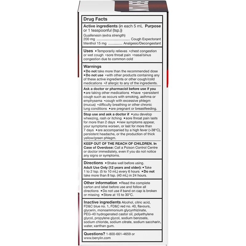 Sirop pour la congestion bronchique et le rhume, extra-puissant