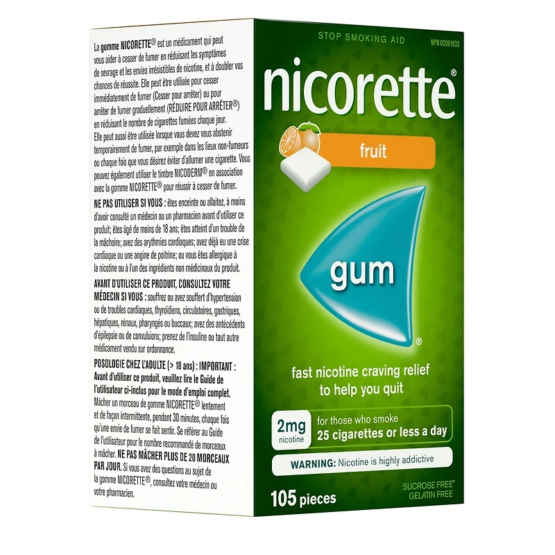 Gomme à mg de nicotine