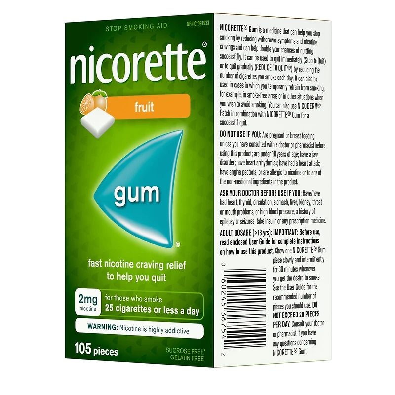 Gomme à mg de nicotine