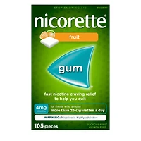 Nicotine Gum, 4 mg, Fresh Fruit Flavour