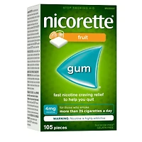 Nicotine Gum, 4 mg, Fresh Fruit Flavour