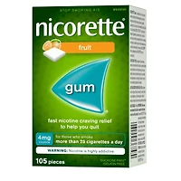 Nicotine Gum, 4 mg, Fresh Fruit Flavour