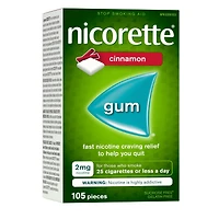 Nicotine Gum, 2 mg, Cinnamon
