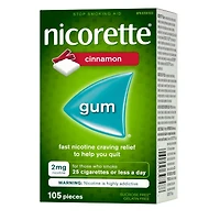 Nicotine Gum, 2 mg, Cinnamon