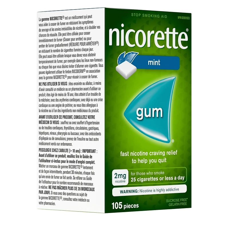 Gomme à mg de nicotine