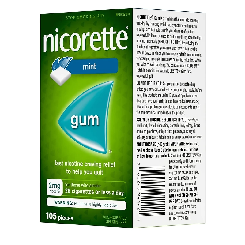 Gomme à mg de nicotine