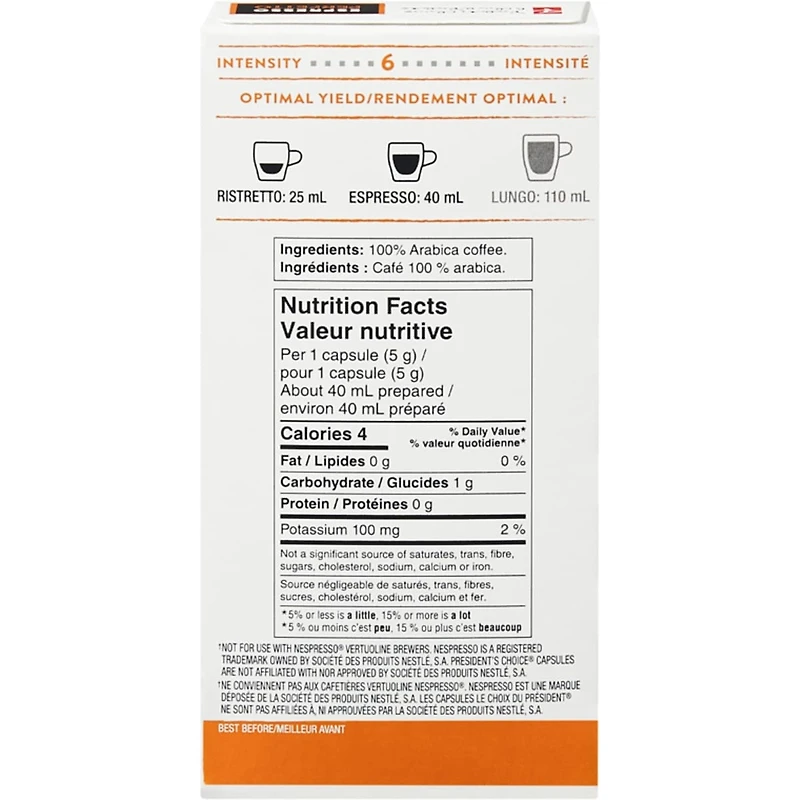Capsules de café individuelles espresso perfetto 6