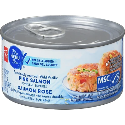 Saumon rose sauvage de source durable, sans arêtes et sans peau