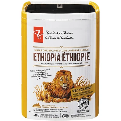 PC® Ethiopia Single Origin Medium Roast Fine Grind Coffee