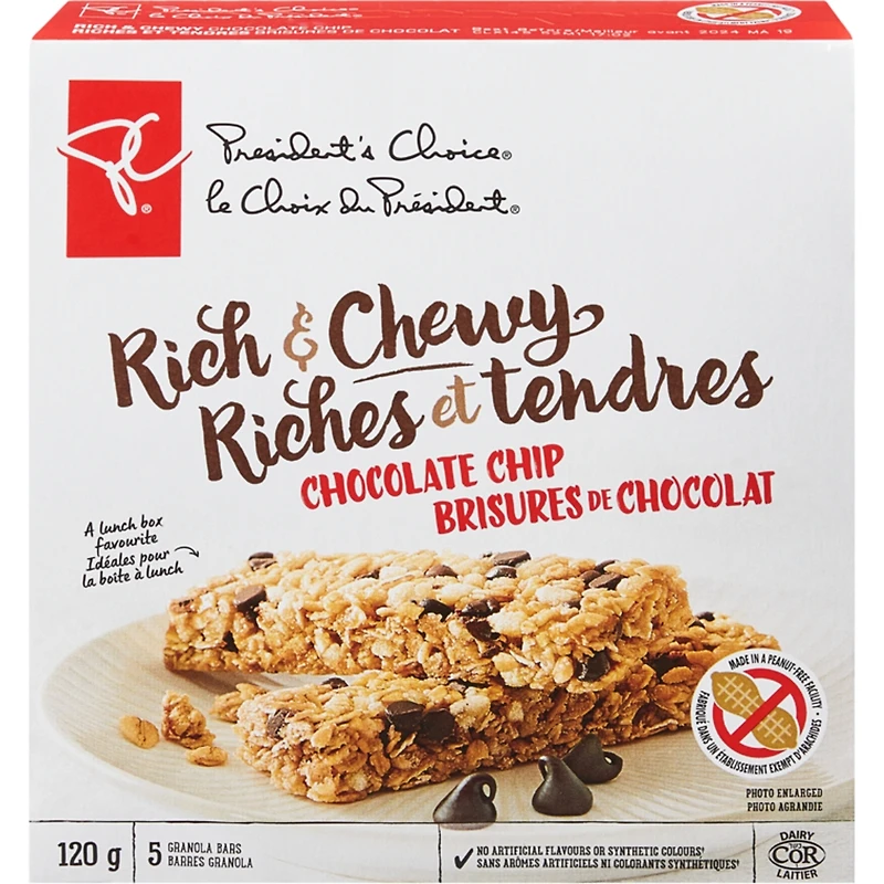 Rich and Chewy Chocolate Chip Granola Bars