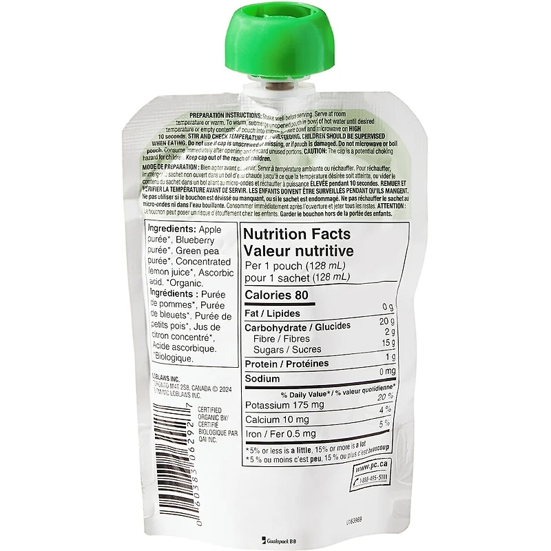 PCB Pomme, bleuet et petits pois