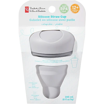 Gobelet en silicone avec paille