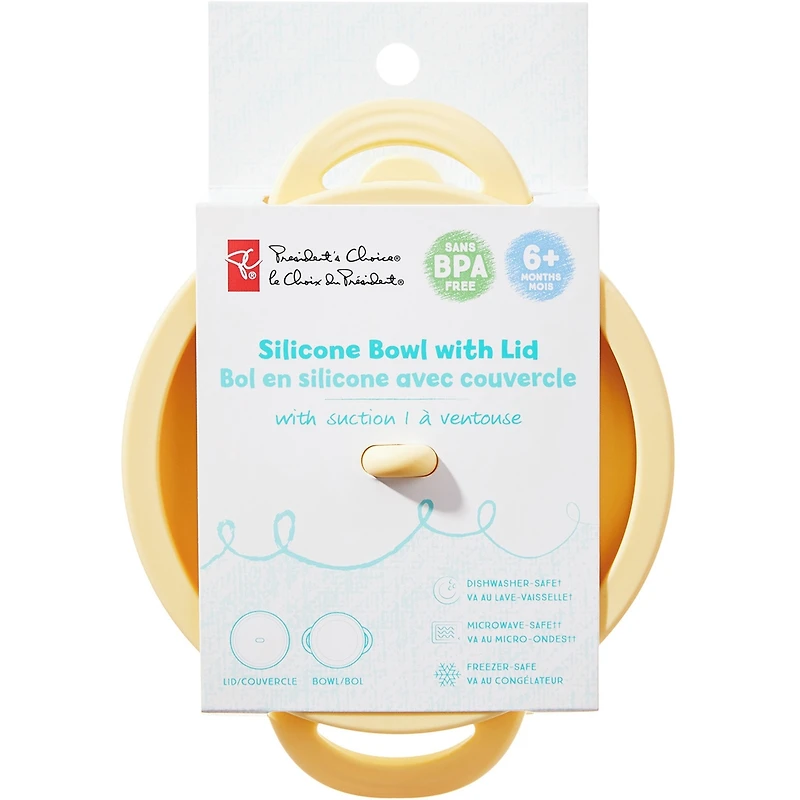 Bol en silicone avec couvercle à ventouse