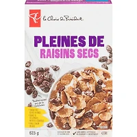Céréales de son et raisins secs Pleines de raisins secs