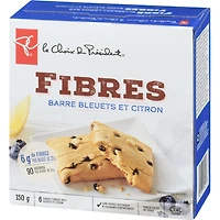 Barres Fibres bleuet et citron