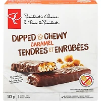 Dipped & Chewy Caramel Granola Bars
