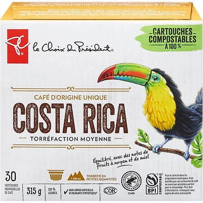 Costa Rica Single Origin Medium Roast Single Serve Coffee Pods