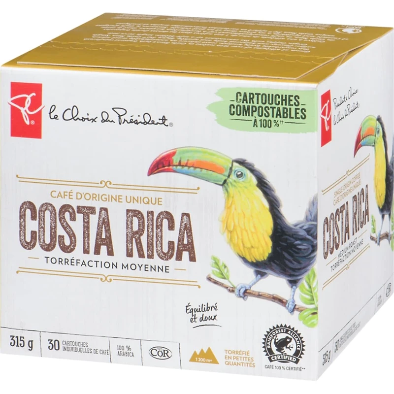 Costa Rica Single Origin Medium Roast Single Serve Coffee Pods