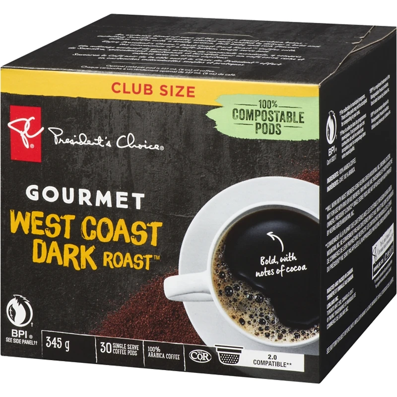 Coffee West Coast Dark Roast Gourmet Club Size