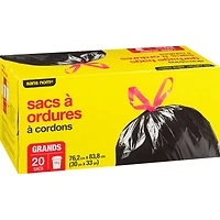 Garbage Bags Drawstring Large 77 L