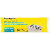 Sacs à ordures de cuisine avec attaches petits 15 l