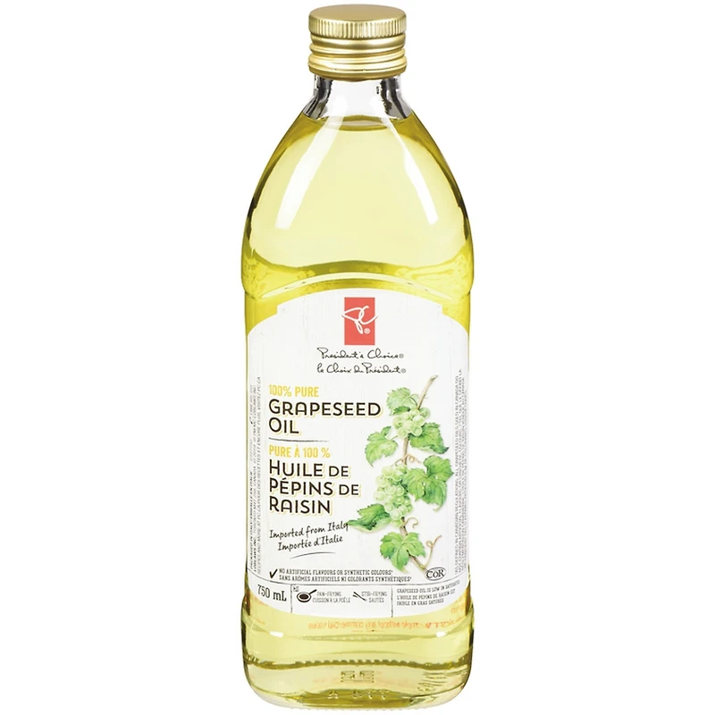 Huile de pépins de raisin pure à 100 %
