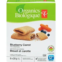 Bleuet et carotte mini bars de cereales