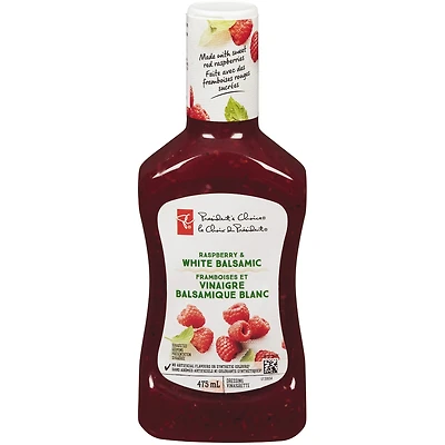 Vinaigrette framboises et vinaigre balsamique blanc