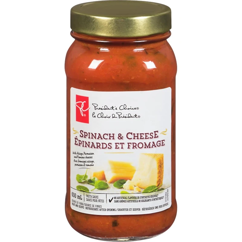 Sauce pour pâtes aux épinards et aux fromages