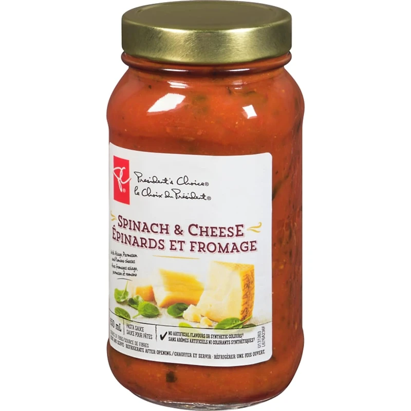 Sauce pour pâtes aux épinards et aux fromages