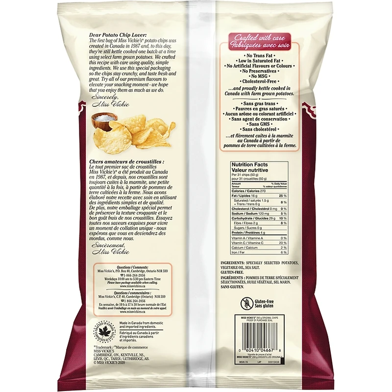 Original Recipe kettle cooked potato chips 200g