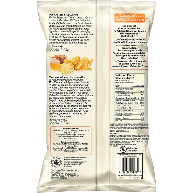 Croustilles cuites Ã  la marmite Saveur Miel et Dijon 200g