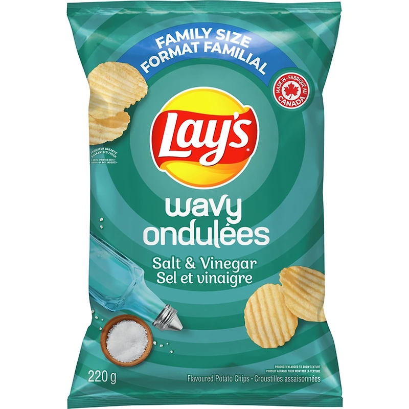 Wavy Salt & Vinegar flavoured potato chips