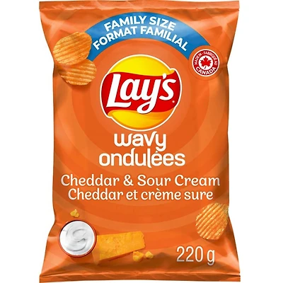 Ondulées Croustilles assaisonnées Cheddar et crème sure
